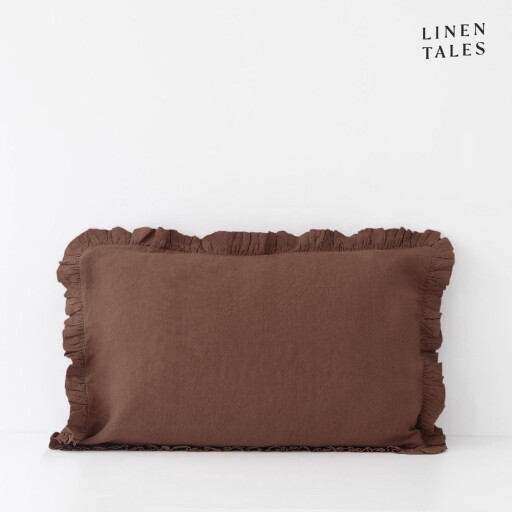 Față de pernă din in 50x60 cm Chocolate – Linen Tales