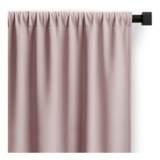 Draperie roz prăfuit dimout (semi-opacă) 200x250 cm Carli – Restilo