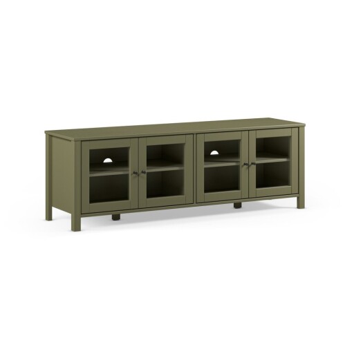 Comodă TV verde din lemn de pin 150x50x40 cm Alessandra – Marckeric