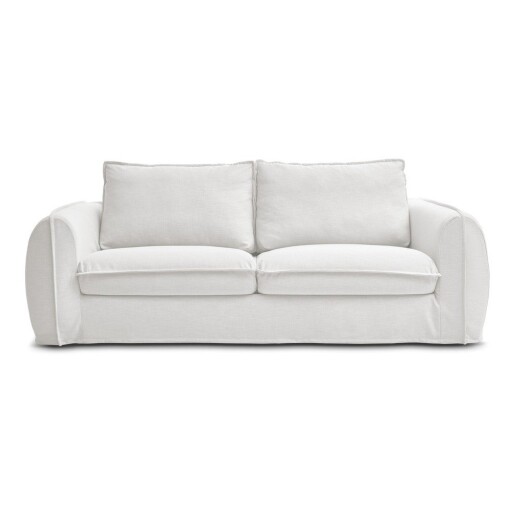 Canapea albă pentru dormitul zilnic/extensibilă 236 cm Archimede – Bobochic Paris