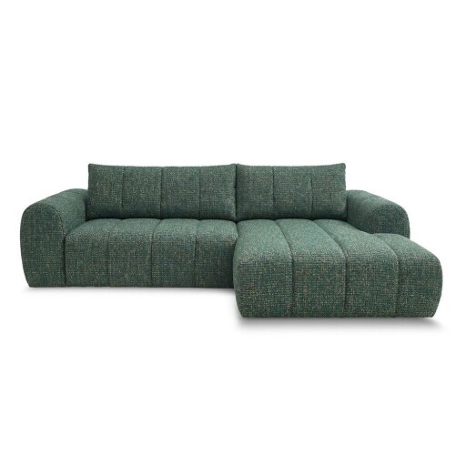 Colțar verde închis (cu colț pe partea dreaptă/cu șezlong) Nesty – Bobochic Paris