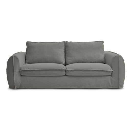 Canapea gri închis pentru dormitul zilnic/extensibilă 216 cm Archimede – Bobochic Paris