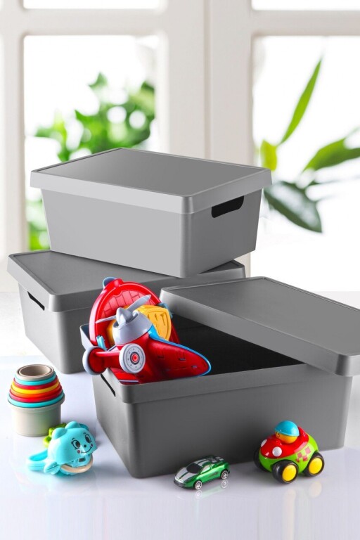 Set recipiente depozitare, KTKPK10-1-3, Antracit