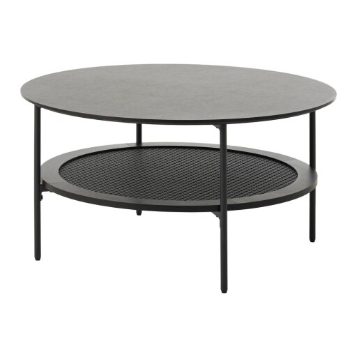 Măsuță de cafea neagră rotundă ø 80 cm Pensacola – Unique Furniture