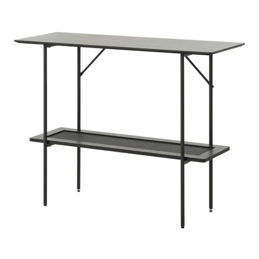 Masă consolă neagră 37x100 cm Pensacola – Unique Furniture