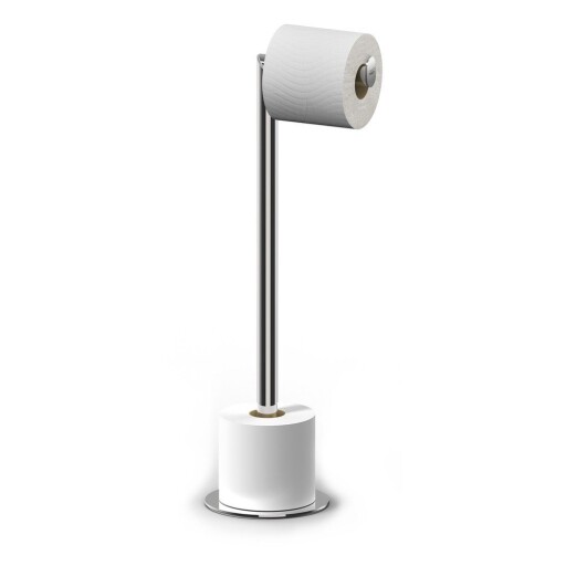 Suport pentru hârtie igienică argintiu lucios din metal EasyStore Luxe – Joseph Joseph