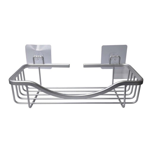 Raft pentru baie argintiu lucios autoadeziv din aluminiu Filaire Aluminium – douceur d'intérieur