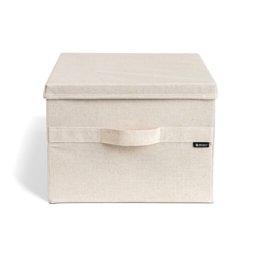Cutie de depozitare bej din material textil cu capac 36x46x25 cm Soft Storage Large – Bigso