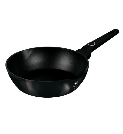 Tigaie adanca Berlinger Haus, Black Vantage, 24 cm, 2.3 L, aluminiu forjat, negru lucios