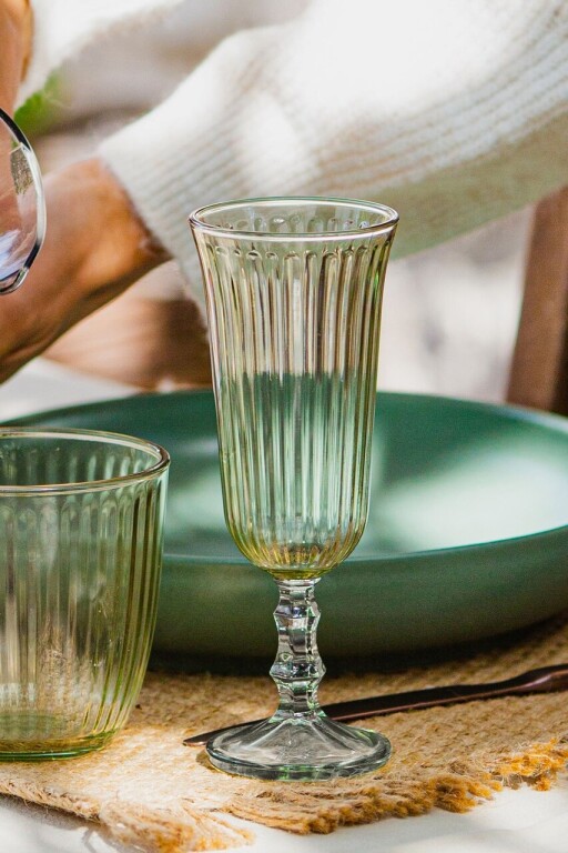 Set de pahare de vin, Hermia, 127RKL1177, Verde