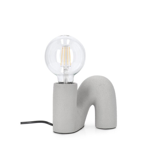 Veioză gri din ceramică cu abajur din sticlă (înălțime 12,5 cm) Jael – Yes Everyday