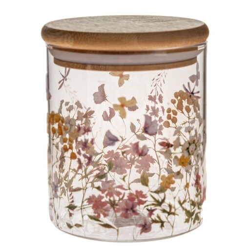 Recipient din sticlă pentru alimente Flowers – Dakls