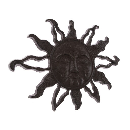 Decorațiune din fontă de perete pentru exterior Dakls Sunshine, negru