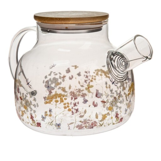 Ceainic din sticlă 1 l Flowers – Dakls