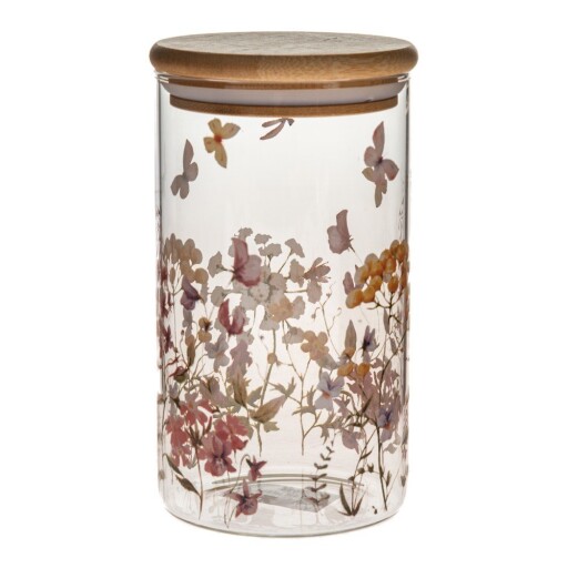 Recipient din sticlă pentru alimente Flowers – Dakls