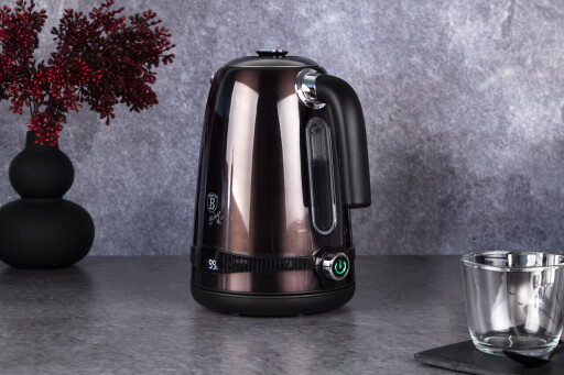 Ceainic electric digital Berlinger Haus, Shiny Black, 1.7 L, inox, negru